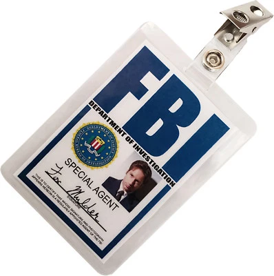 Fox Mulder X ARCHIVOS FBI Insignia Etiqueta de Nombre Tarjeta Utilería para Disfraz y Juegos con disfraces XF-3 Foto 1 de 2