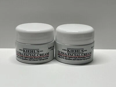 2x Kiehl's Ultra Facial Face Cream Deluxe Sample Sz .25oz, 7ml Each New w/o Box - Image 1 of 3
