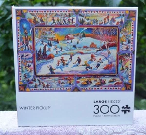 100% COMPLETE BUFFALO 300 LARGE PIECE JIGSAW-WINTER PICK-UP - Picture 1 of 2
