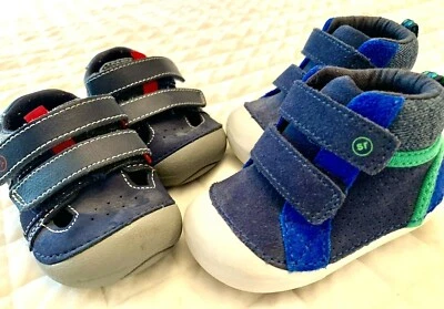 2 Pares STRIDE RITE Movimiento Suave Bebé Niño Tenis Zapatos Talla 3 Foto 1 de 4