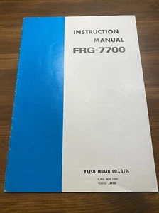 YAESU FRG-7700 Receiver Instructions Manual - KP93 - Zdjęcie 1 z 3