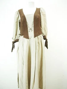Country Line braun beige mit Stickerei klasse Landhaus Kleid Trachtenkleid Gr.42 - Bild 1 von 7