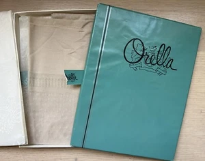 VINTAGE ORELLA NYLON SEAMLESS GARTER 3 PAIR OFF WHITE HOSE SZ 9.5 - Picture 1 of 7
