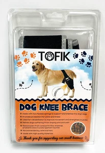 TOFIK Dog Knee Brace Medium for Torn Acl Hind Leg for Support Neoprene Dog Sling - Picture 1 of 8