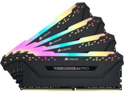 NEW! CORSAIR Vengeance RGB Pro 64GB (4x16GB) 288-Pin SDRAM DDR4 3200 PC4 25600!! - Image 1 of 4