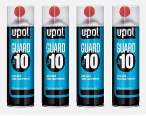 4 x U-POL GUARD #10 Gravi Guard Stone Chip 450 ml Aerosol Black Stone Chip UPOL - Imagen 1 de 2