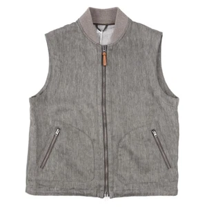 Manto 'Florio' Green Twill Linen Outerwear Vest M (Eu 50) NWT - Picture 1 of 8