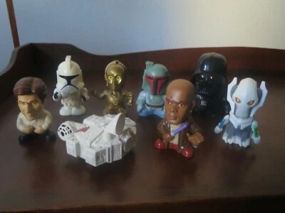 Lote de juguetes Burger King Star Wars 2005 La venganza de los Sith - Darth C-3PO Boba Fett+ Foto 1 de 2