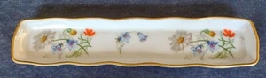 Trinket / Olive / Mint / Pencil TRAY ~ 8¼" x 1¾" ~ LEC Limoges France ~ Floral - Picture 1 of 4