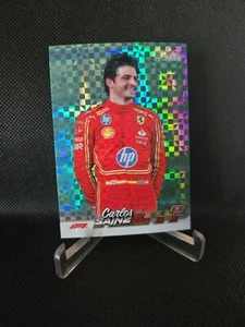 Carlos Sainz 2024 Topps F1 Paddock Pass ' X-Fractor ' Teal Parallel 4 - Picture 1 of 2