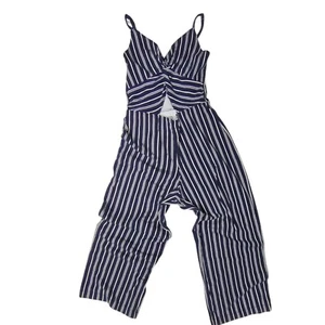 Mono Hollister a Rayas Pierna Ancha Recorte Informal Talla XS Azul y Blanco - Imagen 1 de 18