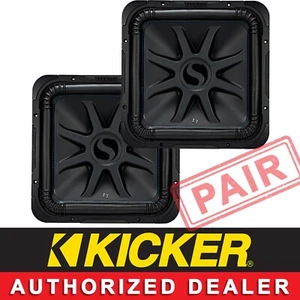 2 KICKER 44L7S152 CAR AUDIO 15" SOLO BARIC SUBWOOFER SUB WOOFER DVC 2-OHM PAIR - Picture 1 of 5