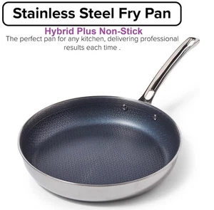 Viking 3 PLY 18/8 Stainless Steel 9.5" Frying Pan Hybrid Plus Non-Stick - Picture 1 of 6