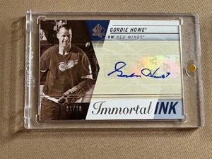 Gordie Howe 1/10 ebay 1/1 RARE Immortal Ink Auto 2019-20 SP Authentic II-GH - Bild 1 von 2