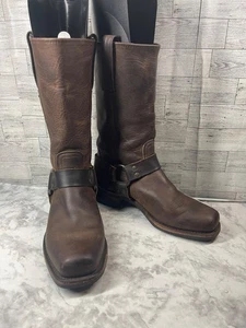Frye Harness 12R Stiefel Damen 9N schmale Engineer Schuhe braun Leder Motorrad Biker - Bild 1 von 19
