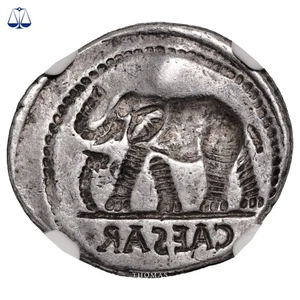 Julio César - Denario de elefante - Incuse Strike - NGC - Picture 1 of 3