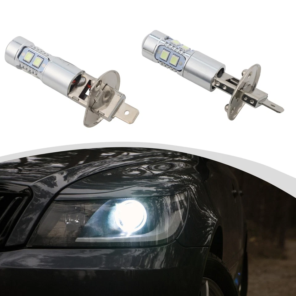 2 H1 LED Fog Headlight Bulbs 8000K Ice Blue Highlow Beam for Better Visibility - Image 1 of 4