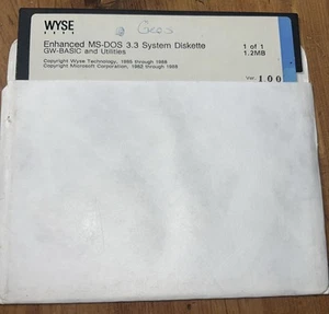 GW Basic & Utilities Ms-dos 3.3 5.25 Floppy Disk WYSE V1.0 - Picture 1 of 1