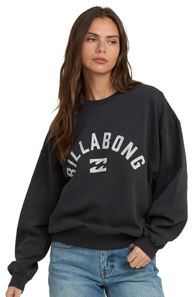 Billabong Mono Aloha Kendal Pullover Sweater - Black Sands - New - Image 1 of 1