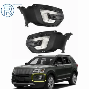 Bumper Halogen Fog Light w/Bezel Fit For 2016-2017 Ford Explorer Left&Right Side - Foto 1 di 11