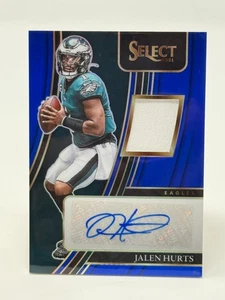 2021 Panini Select-Signature Memorabilia Jalen Hurts #SMP-JHU Blue Prizm 20/49 - Bild 1 von 2