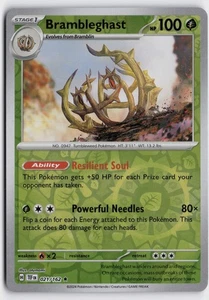 Pokemon Brambleghast 021/162 Reverse Holo Rare SV05: Temporal Forces NM - Picture 1 of 2