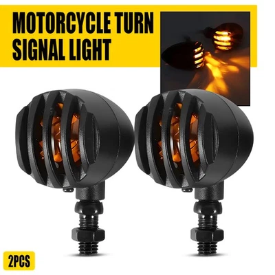 2X Motorcycle LED Turn Signals Blinker Light Indicator For Honda Shadow Yamaha A — 第 1/4 张图片