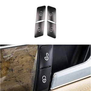 4pcs/Set Aadhesive Door Lock Unlock Buttons Stickers Car Interior - Picture 1 of 11
