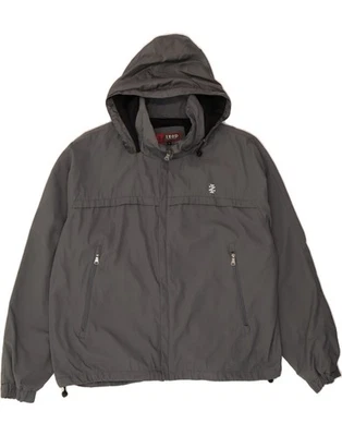 IZOD Mens Hooded Windbreaker Jacket UK 44 2XL Grey Polyester CO10 - Image 1 of 4
