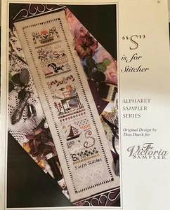 THE VICTORIA SAMPLER Cross Stitch Leaflet S Is For SAMPLER #91 Neu - Bild 1 von 3