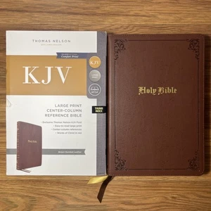 KJV Holy Bible: Large Print with 53,000 Center-Column Cross References, Brown... - Imagen 1 de 5