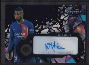 2024 NUNO MENDES 86/99 AUTO TOPPS CRYSTAL PREMIUM UEFA CHAMPIONS LEAGUE - Picture 1 of 2