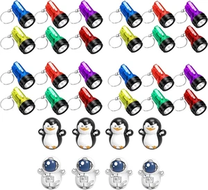 32 PCS Pacchetto Portachiavi Torcia, 24 PCS Mini Torcia Portachiavi, 8 PCS Roly - Foto 1 di 12