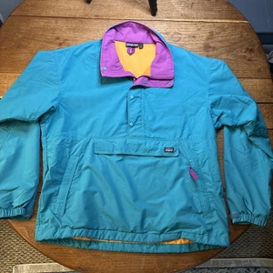Vintage Patagonia Insulated Anode Men's L Retro Turquoise Zip Pullover Jacket - Picture 1 of 13