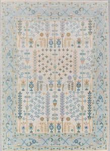 Muted Ivory Oushak Rugs 3x5 4x6 5x7 6x9 8x11 9x12 10x14 12x15 Handmade Area Rugs - Picture 1 of 10