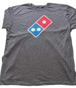 Domino's Pizza Employee T Shirt Adult XL Uniform Work Short Sleeve Gray - Picture 1 of 6