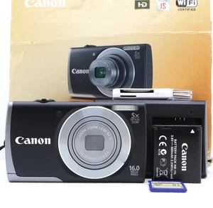 Canon PowerShot A3500 IS 16.0MP Compact Digital Camera Black Tested Boxed Kit VG - Picture 1 of 18