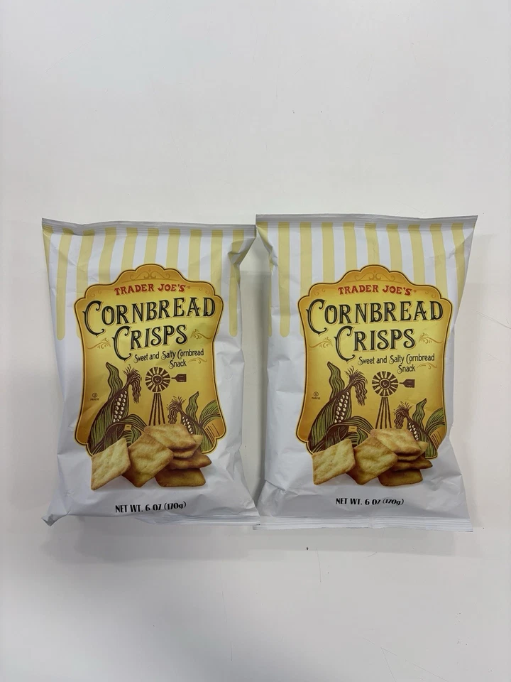Trader Joe's Cornbread Crisps - Sweet and Salty Snack 6oz (2 Bags) Limited - Image 1 of 1