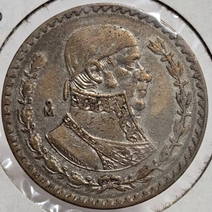 Moneda de Plata Circulada México 1958 1 Un Peso Grande México Morelos -ENVÍO GRATUITO - Imagen 1 de 2