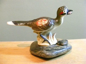 Bone China Roadrunner on Rock Miniature Animal Figurine Support Wildlife Rehab - Picture 1 of 5