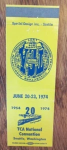 TRAIN ON MATCHCOVER: TRAIN COLLECTORS ASSOCIATION (SEATTLE, WASHINGTON) -E25 - Picture 1 of 2