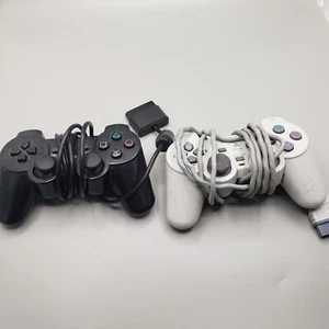 2 Sony PlayStation One Controller and dual schock Remote Control Parts Repair - Picture 1 of 7