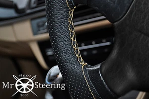 CUBIERTA DE VOLANTE DE CUERO PERFORADO JEEP COMMANDER 05+ CREMA DOBLE STT - Imagen 1 de 3