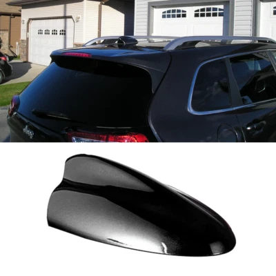 Black Roof Aerial Shark Fin Radio Signal Antenna For Jeep Grand Cherokee Compass Foto 1 de 4
