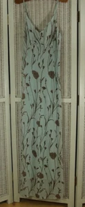 Maxi Vestido SPORTSTAFF S Largo Azul Floral Noche Baile de graduación Formal Fiesta Vestido 34"" Busto - Imagen 1 de 6