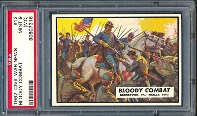 1962 Topps Civil War News #12: Bloody Combat ~ PSA 9 mc - Image 1 of 2