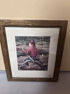 Lawrence Beall Smith “Outdoor Child” Printed In The USA 13.5x11.5 Abbott Labor. - Picture 1 of 3