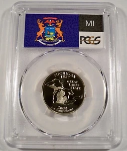 2004-S 25c CLAD PCGS PR70DCAM MICHIGAN QUARTER PROOF DEEP CAMEO PR 70 DC - Picture 1 of 3