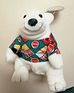 Coca-Cola Polar Bear Bean Bag Beanie Vintage Series Collectible Coke w/ Tag - Picture 1 of 3