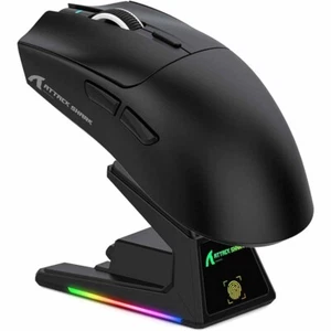 ATTACK SHARK X1 Superlight Wireless Gaming Mouse with RGB Dock, 40000DPI, Black - Picture 1 of 13